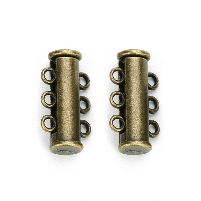 

Louleur High Quality Strong Magnetic Clasps Crimp End Caps Slider Clasp Buckles Tubes For Necklace Bracelet Chain Buckle Hook 2rows