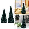 Green Flocked Xmas Tree Centerpiece Outdoor Mantel Artificial Christmas Tree