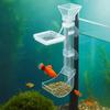 Transparent Fish Tank Feeding Tube Wall-mounted Acrylic Shrimp Feeding Device with Suction Cup Fish Feeding Basin