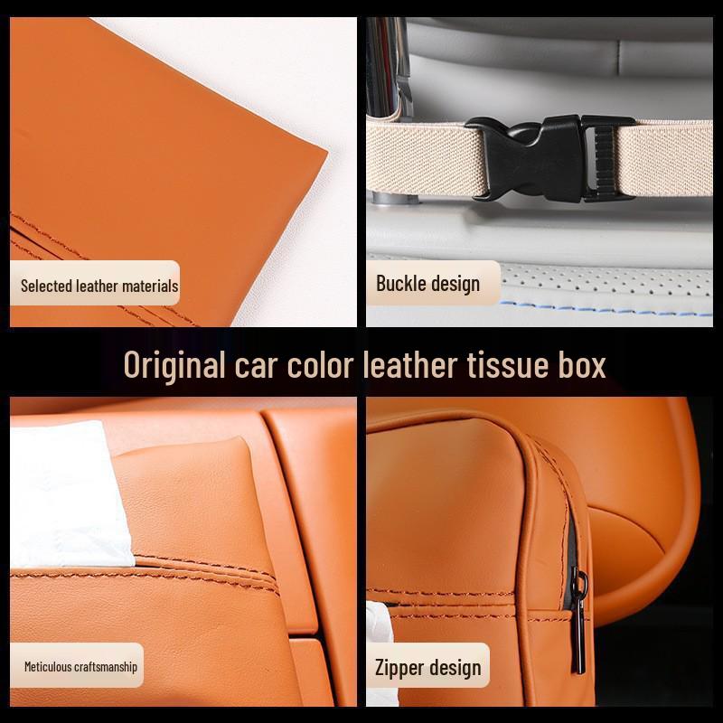 AITO M8 Car Seat Tissue Holder - Car-Mounted Armrest Box Tissue Bag for Car Interior