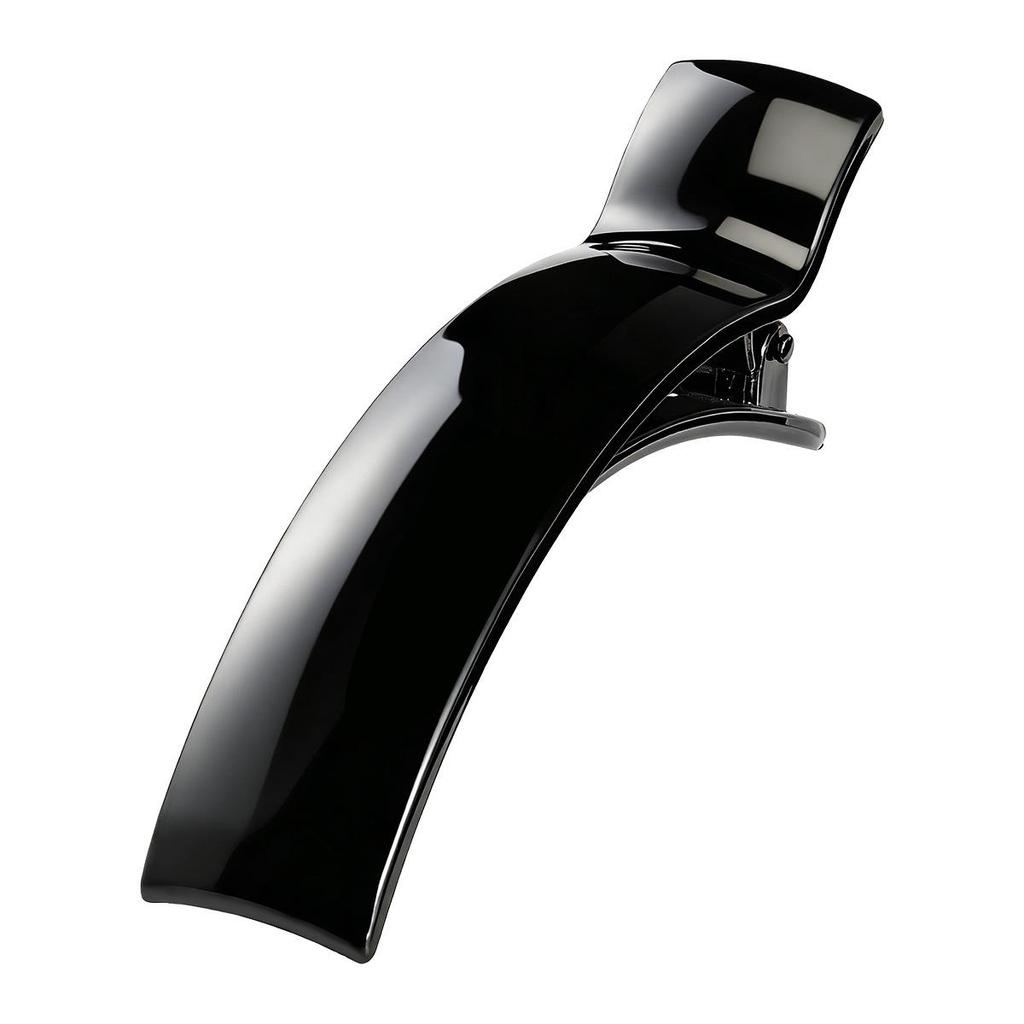 Black 7.5cm Korean Lazy Duck Hair Clip for Thick Hair - Stylish One-Sided Design