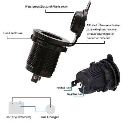 Drafter 3er-Pack Steckdosen, 12 V wasserdichte Stecker für Auto, Motorrad, Marine, ATV, Wohnmobil, Feuerzeug-Steckdosen, Steckdose, Steckdose