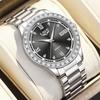 LIGE Quartz Wristwatch Luxury Women's Watch Luminous Calendar Stainless Steel Strap Fashion Waterproof Formal Mens Watch