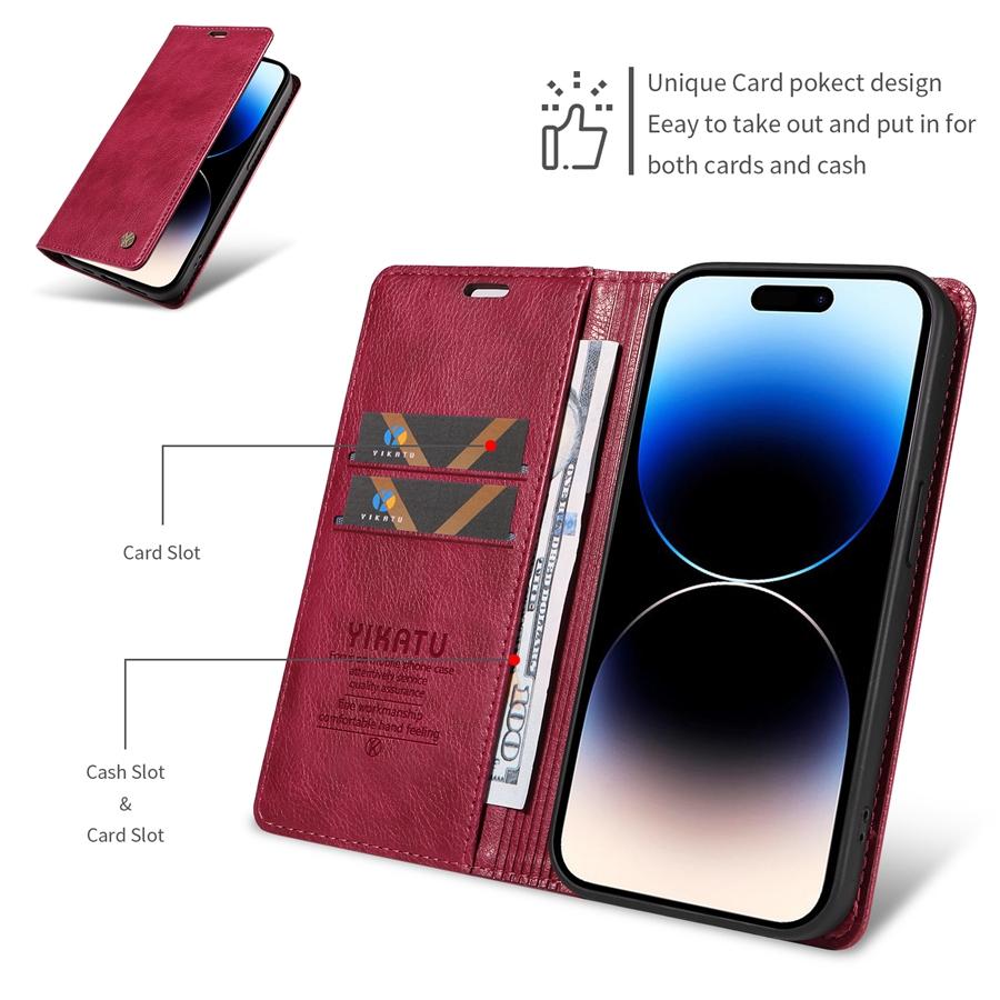 Premium Leather Strong Magnetic Phone Case for Google Pixel 9 Pro Pixel 8 8 Pro 9A 8A 7A Pixel 6 6A Pro Kickstand Wallet Case with Card Slots