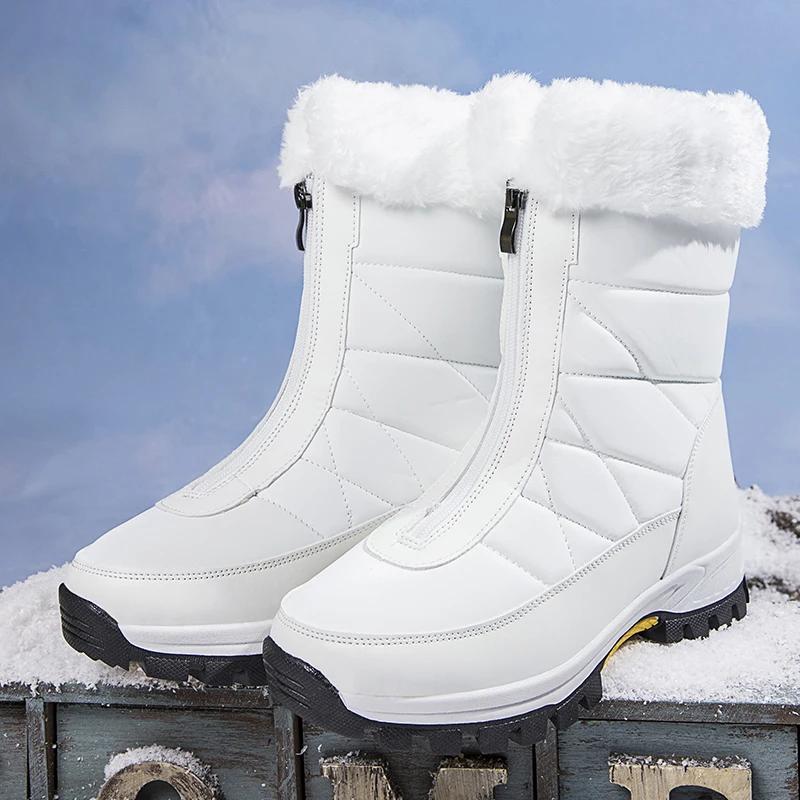 2026 Casual Women's Boots Cotton Shoes Fur-Lined and Thickened Warm Snow Boots Northern Cotton Shoes Zapatillas De Mujer Female