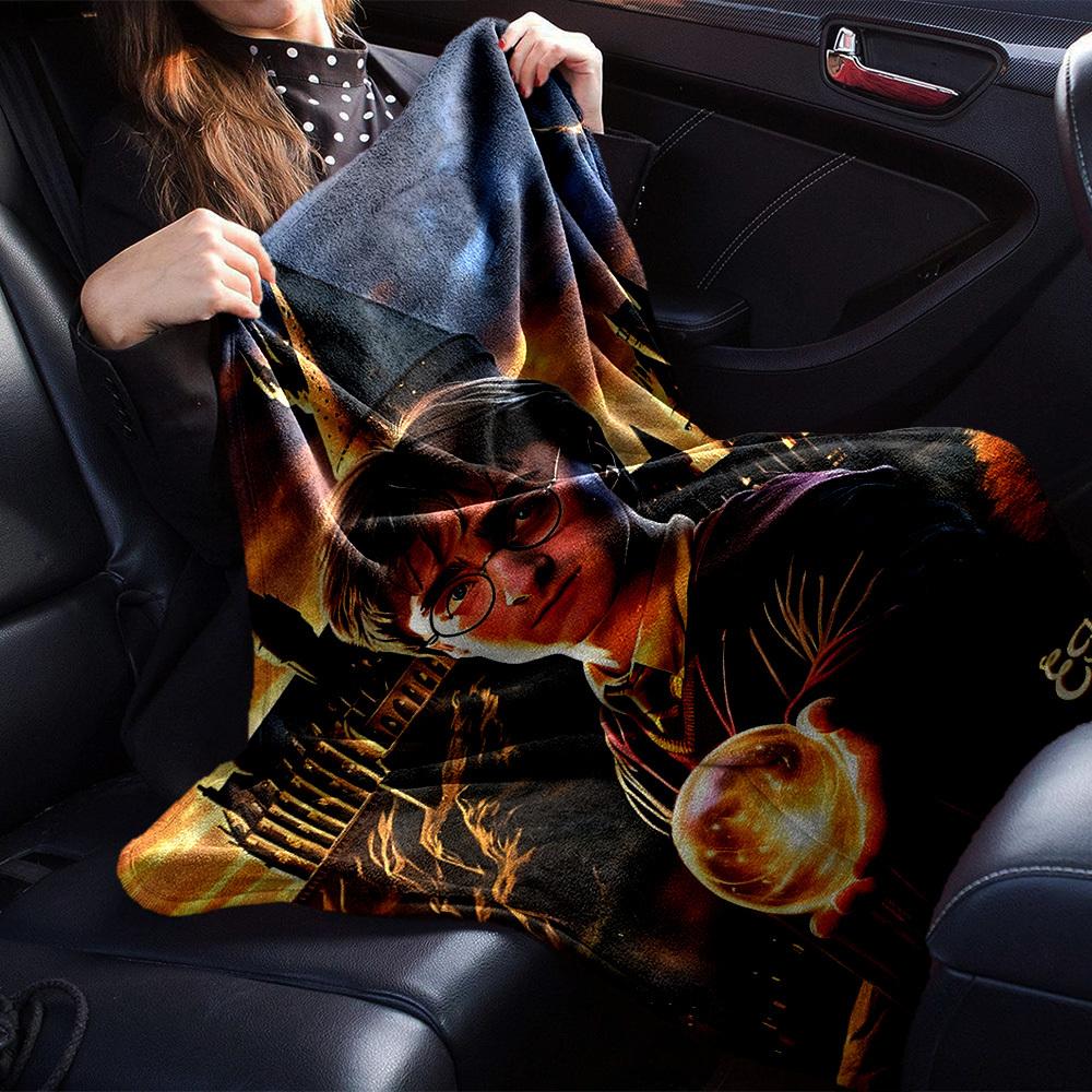 1pc Hogwarts School of Witchcraft and Wizardry Magic Flannel Blanket - Soft Warm Throw for Home, Office, TravelL1322