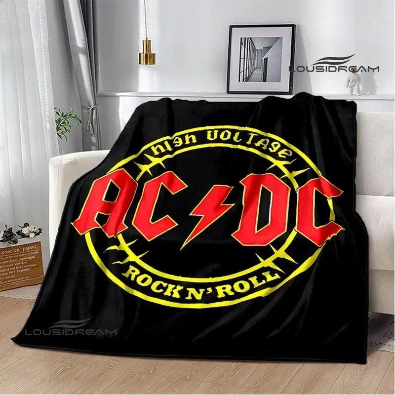 3D Retro Rock band AC/DC printed blanket Picnic blanket Warm Flannel blankets Home bed linings blankets for beds Birthday Gift