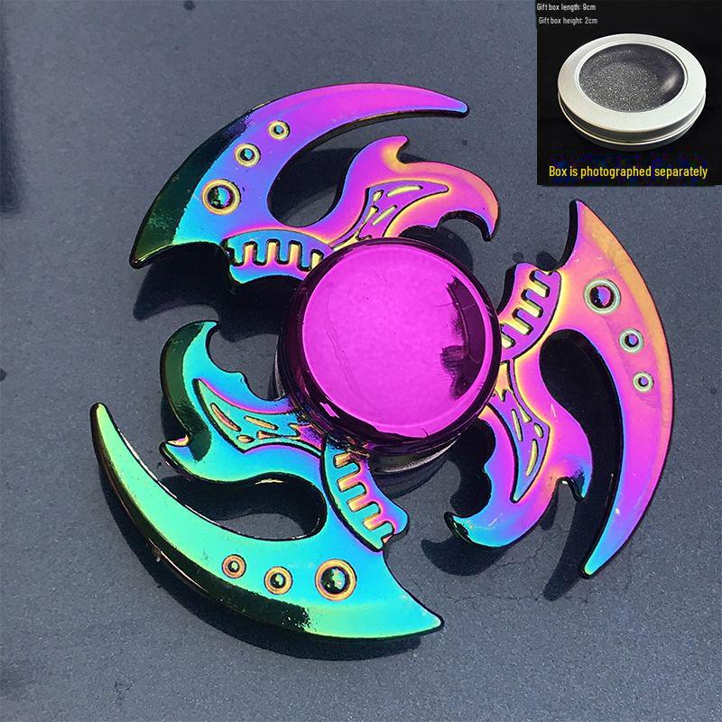 Leuchtendes, buntes Fingergyroskop aus Metall – cooles Dekompressionsspielzeug als Geschenk für Jungen und Schüler