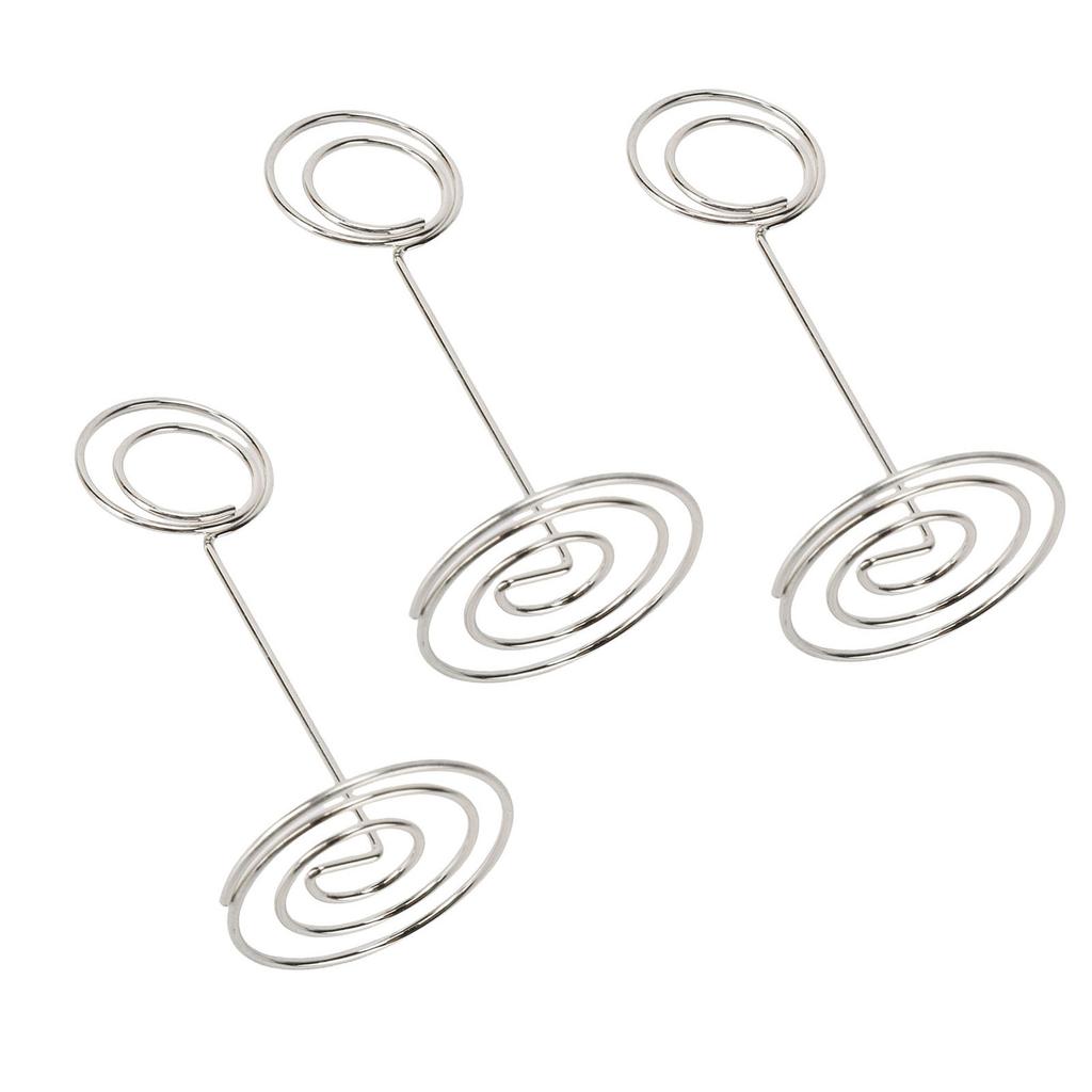20 Pcs Table Number Holder 85mm Round Iron Place Card Holder Desktop Photo Memo Stand for Wedding Party Graduation