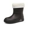 Rain Shoes Women's Fashion Wear Rain Waterproof Non-slip Soft Sole Student Short Rain Boots Velvet Warm Water Shoes