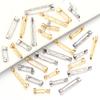 10-20pcs/Lot 316 Stainlesss Steel Brooch Base Pins Clasps 17 19 25 32mm With 2 Hole For Women DIY Jewelry Making Findings