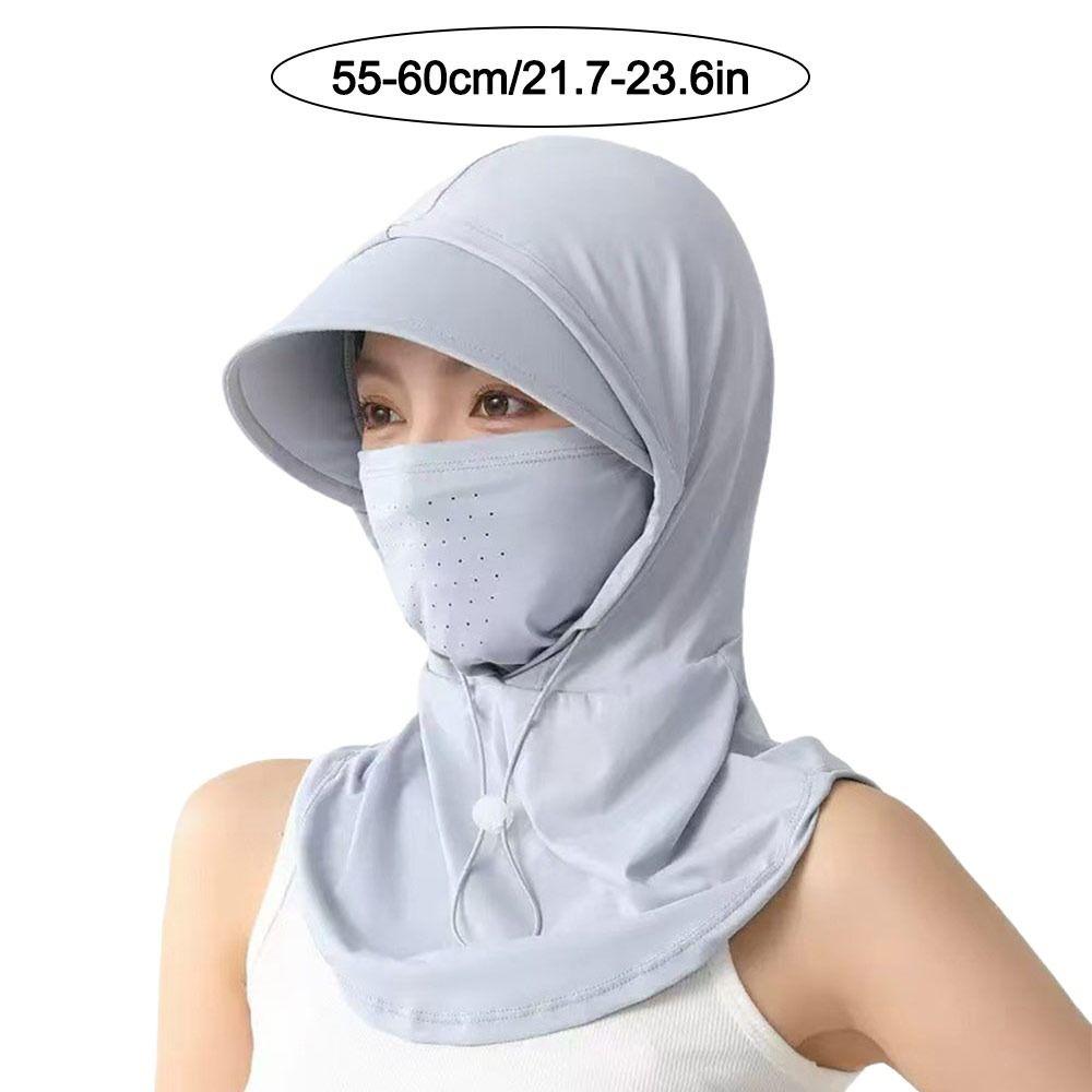 Outdoor Anti-Uv Ice Silk Sun Hat Breathable Quick Drying Sunscreen Hat Wide Brim With Shawl Sun Visor Cap For Women
