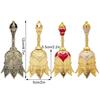 Fashionable Clear Sound Hand Bell Bronze Metal Retro Rose Church Bell Golden Dinner Bell For Restaurant Bar Jingle Bell Church