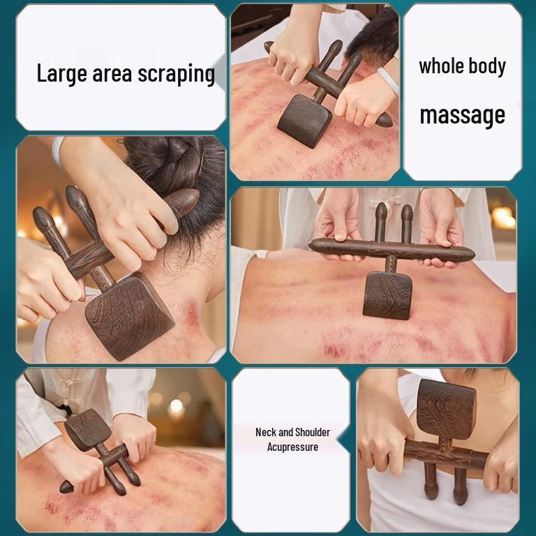 Handheld Wooden Massage Stick for Whole Body Meridian and Tendon Relief