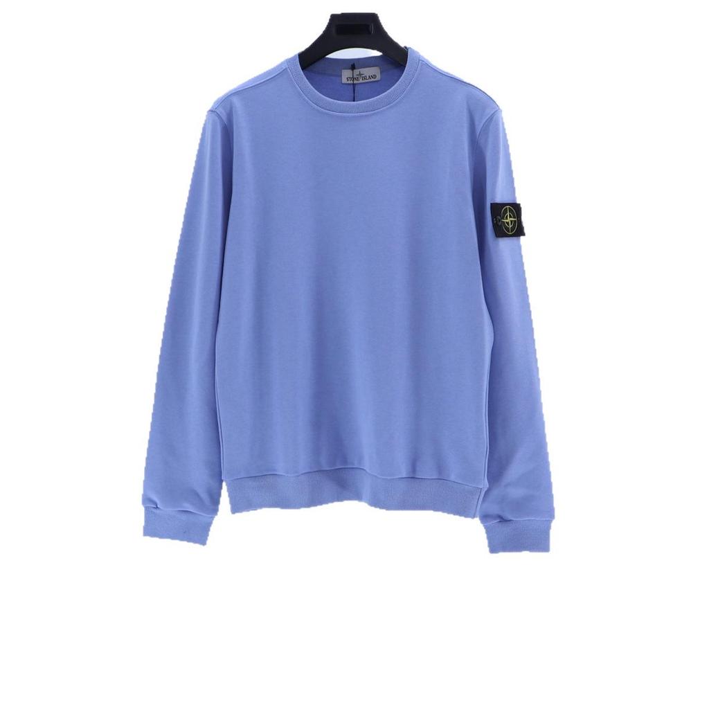 IslandStone Unisex Hoodie met Ronde Hals en Fleece Voering: Effen Kleur, Lange Mouw, Herfst/Winter Pullover