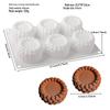 6-Cavity Flower & Heart Silicone Mousse Mold for Chocolate and Cakes