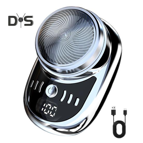 

Мужская электробритва, аккумулятор, дисплей, USB перезаряжаемая мини-роторная бритва для путешествий, портативный беспроводной триммер для волос, инструмент для удаления бороды, подарок парню