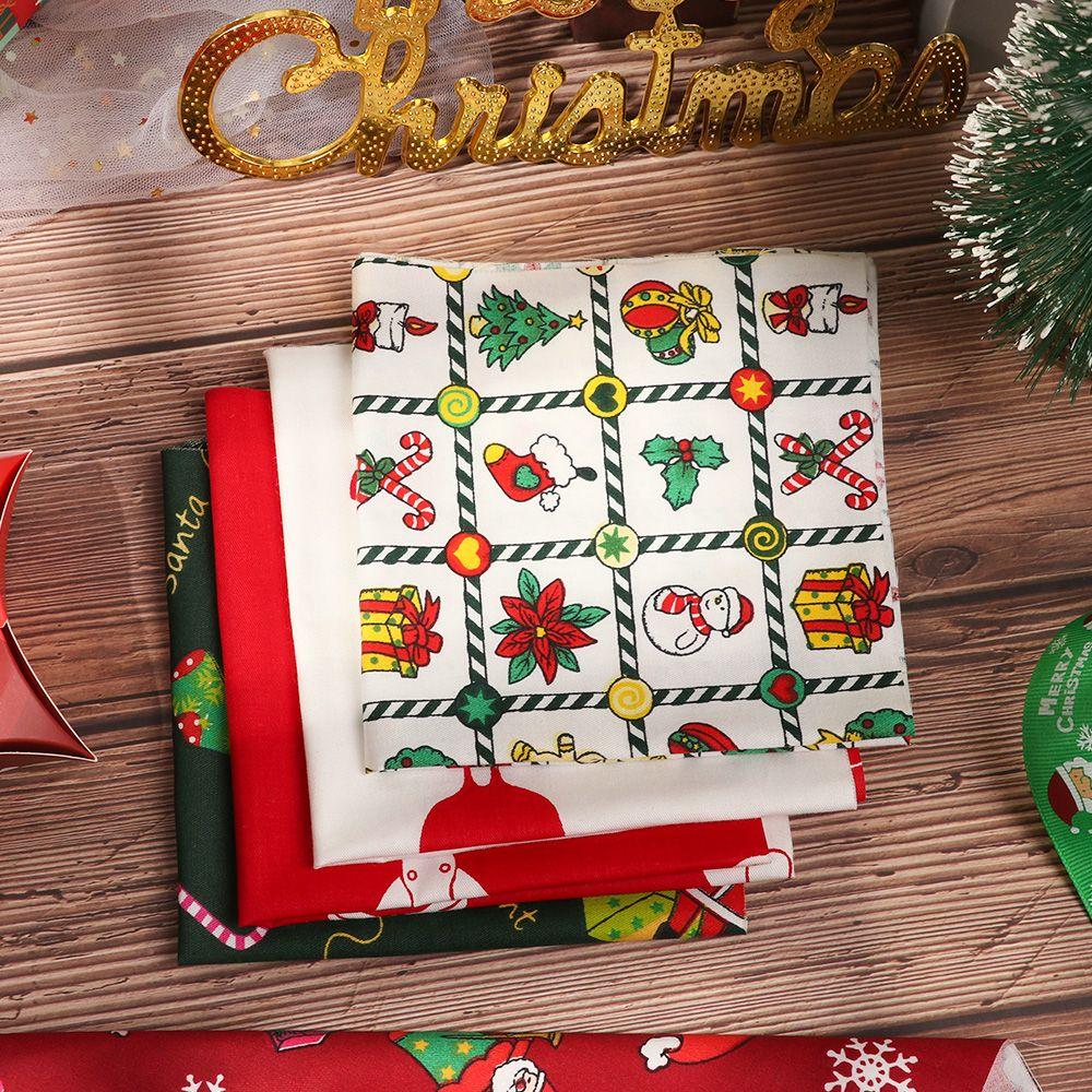 Printing Patchwork Crafts Christmas Series Printed DIY Cloth Cotton Fabric Sewing Making Materials