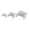 2Pcs Mini Park Seat Bench Garden Ornament Miniature Craft Fairy Dollhouse Decor