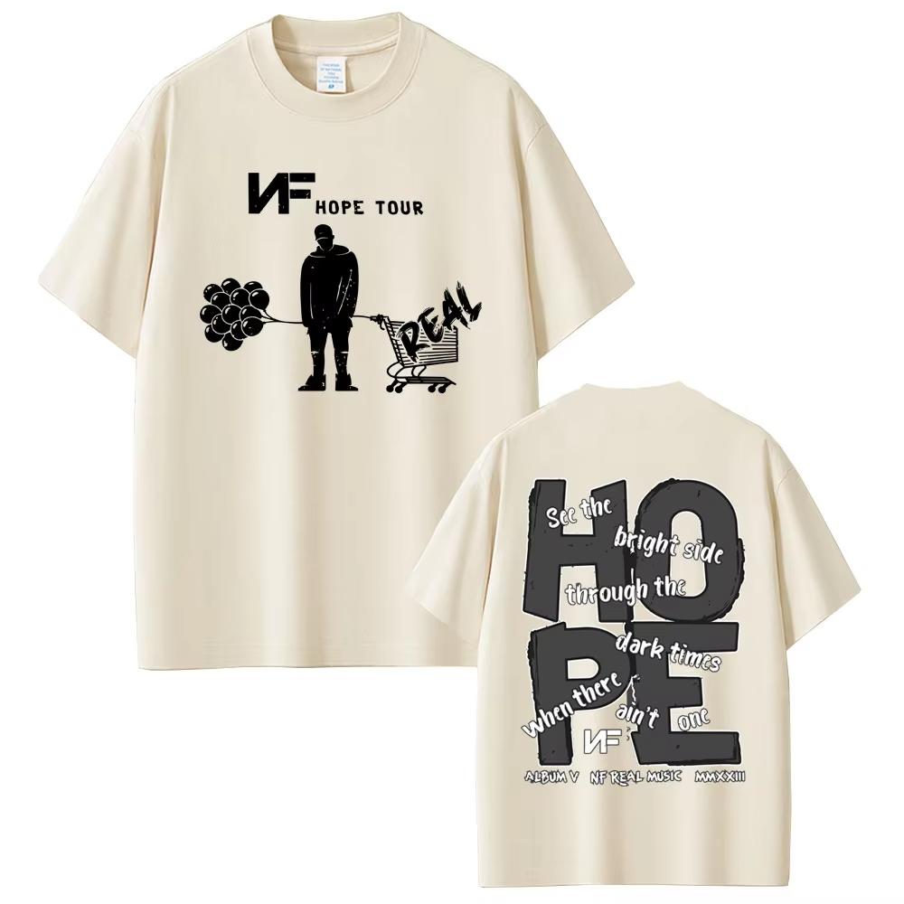Rapper NF HOPE Real Tour Tshirt Men Women Fashion Hip Hop Pop music Short Sleeve T op Mens Casual pure Cotton Vintage Tshirts