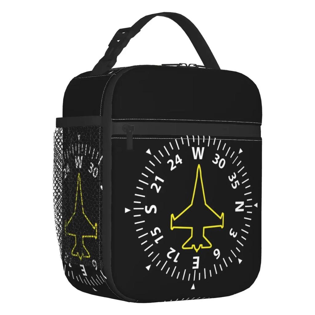 Clear for Takeoff Landing Resuable Lunch Box for Women Men Aviator Pilot Airplane Thermal Cooler Food Insulated Lunch Bag School