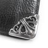 Great CHROME HEARTS Purse Single-fold wallet black leather mens Used