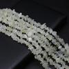 Korálky z přírodního kamene Bílé nefritové/fluoritové štěrkové korálky Pro výrobu šperků Náhrdelník Náušnice Náramek Příslušenství Legnth 80 CM