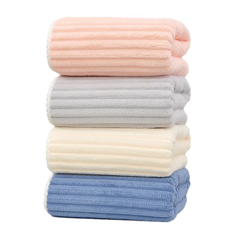 New Coral Fleece Towel Set, Thickened Absorbent Bath Towel, Face Towel Set.