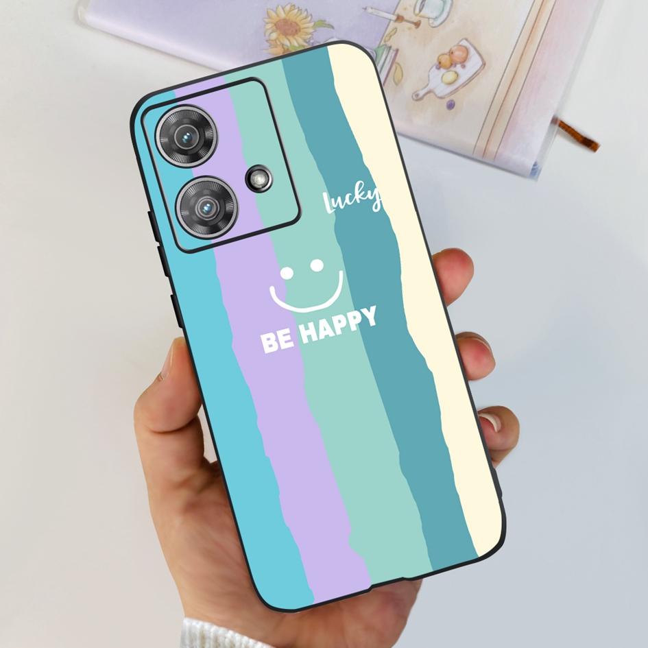 For Motorola Edge 40 Case Moto Edge 40 Neo 5G 2023 Cover Stylish Pattern Soft Slim Black Fundas For Moto Edge40 Edge40Neo Bumper