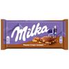Milka Peanut Crisp Chocolat au Lait avec Cacahuètes, Caramel & Pépites de Céréales 90 g