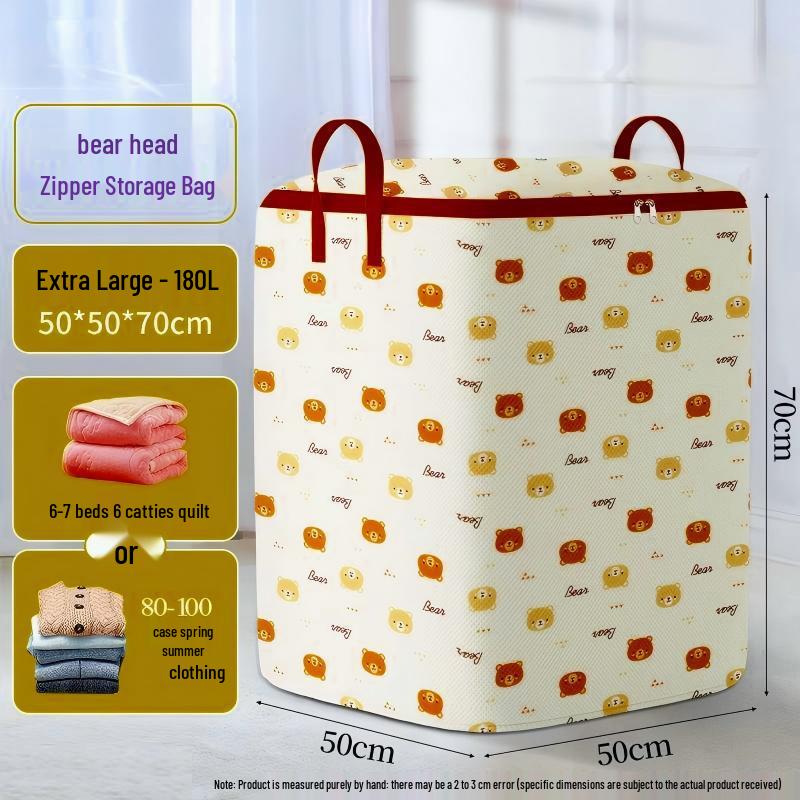 Bear Head Dustproof Storage Bag - Quilt & Clothes Protection Solution