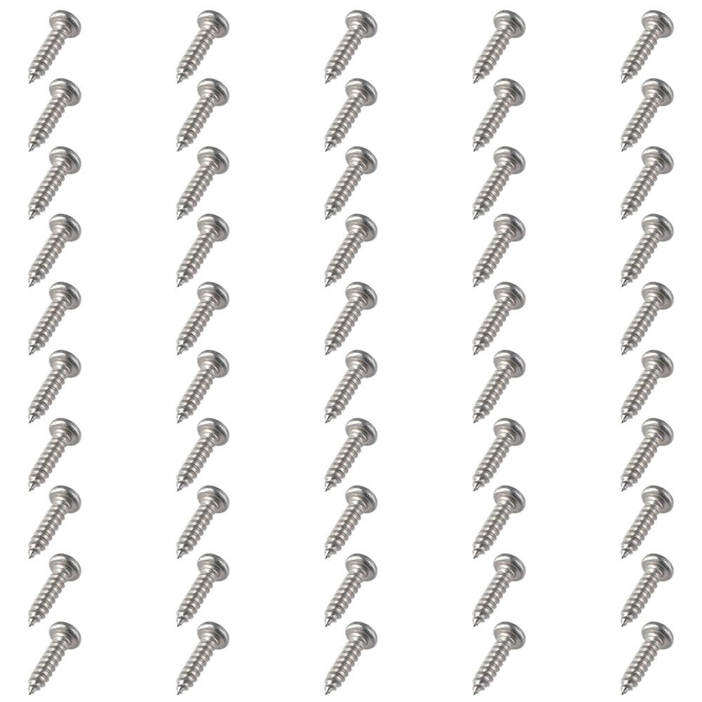 50pcs Durable 316 Stainless Steel Washer Head Bolts Pan Head Phillips Drive Screws Knobs Screws DIY