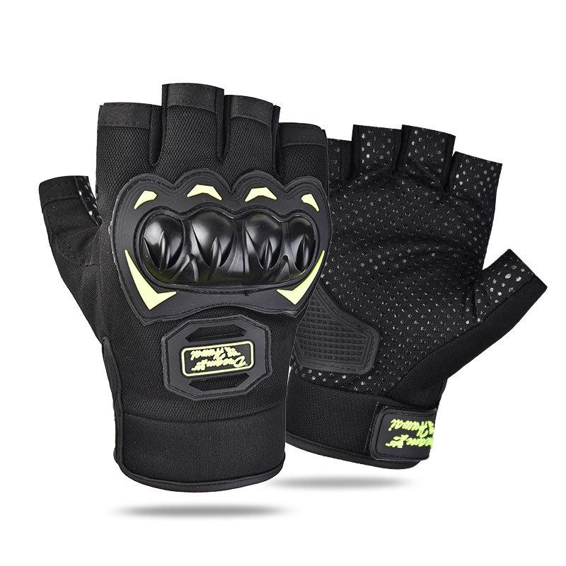 

Чоловічі дихаючі нековзкі рукавички з відкритими пальцями для велоспорту та мотоциклів - захист від падінь, зносостійкий фітнес-інвентар One Size