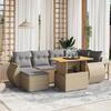 VidaXL Garden Lounge Set with Cushions 7 Pcs, Patio Sofas, Patio Furniture Set, Outdoor Furniture, Beige 3275817