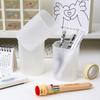 1Pcs Plastic Pen Holder Frosted Makeup Storage Box Cute Pencil Holder