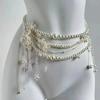 Elegant Tassel Belt Retro Waist Decorations Fashion Pearl Waist Chains  Women