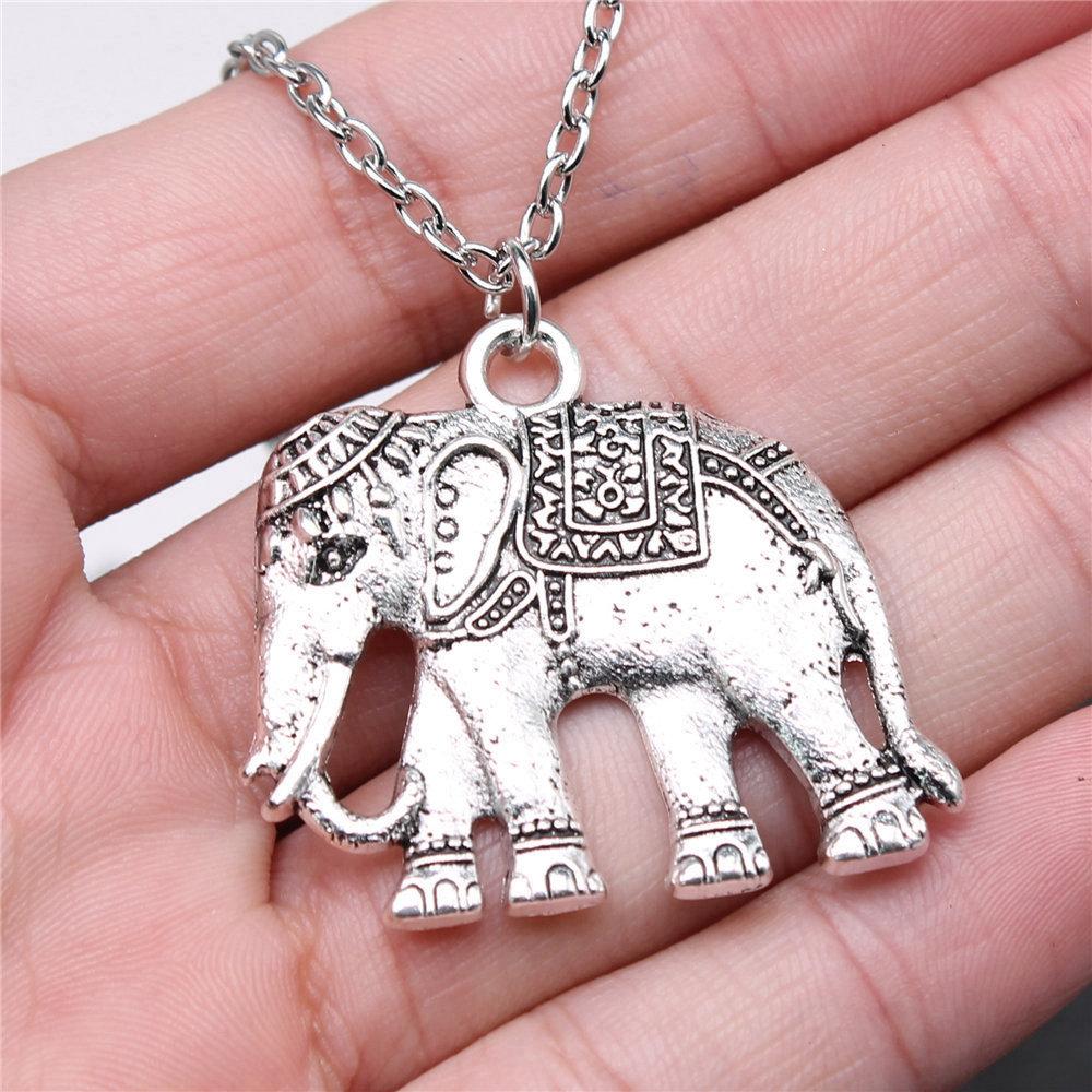 45cm Or 70cm Long Chain Necklace Elephant Kids' Jewelry Materials QN026