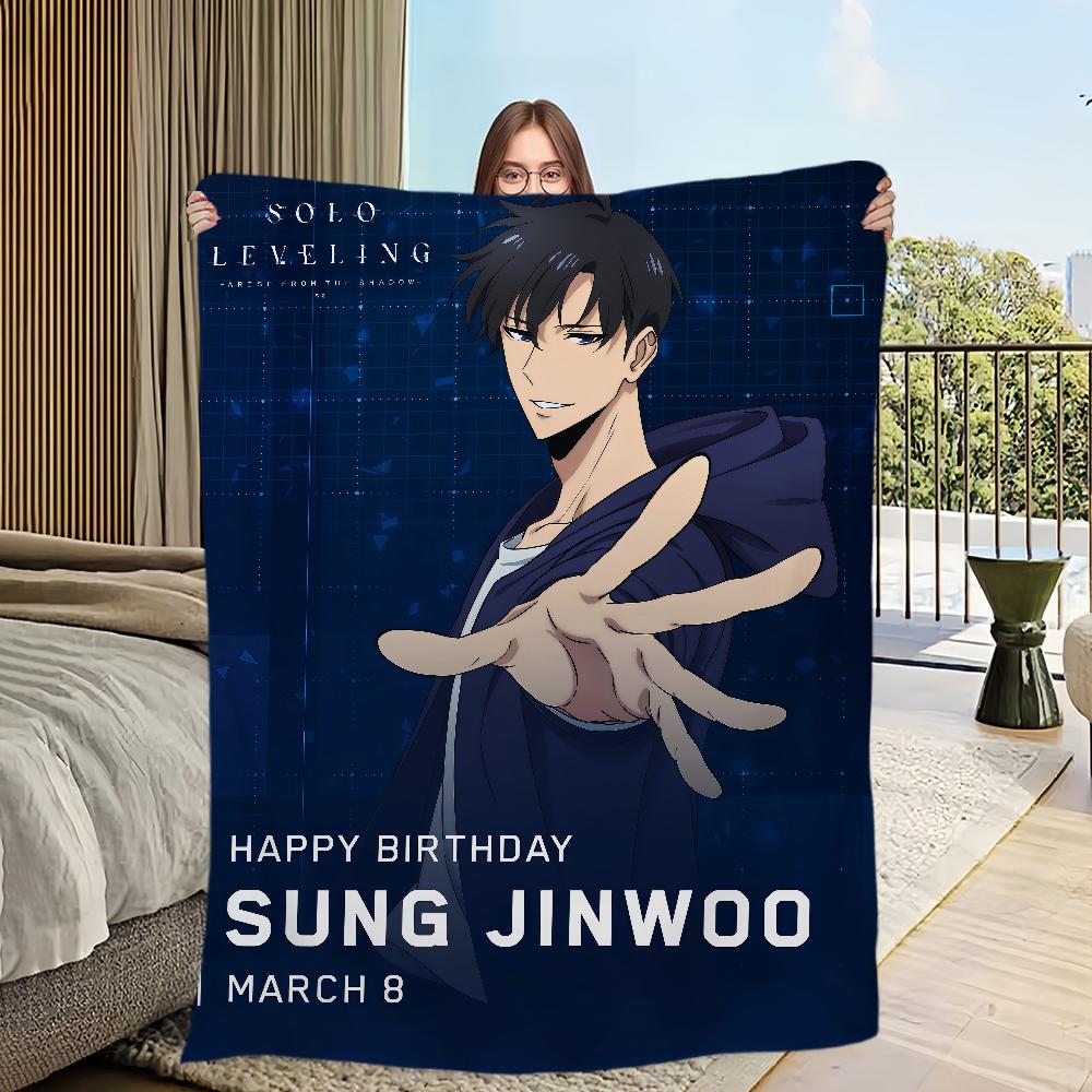 Poziomowanie Gorąca krew Solo Flanelowa ciepła anime miękka koreańska pluszowa kołdra na sofę salon 2 pokój biuro Sezon sypialnia podróż prezent