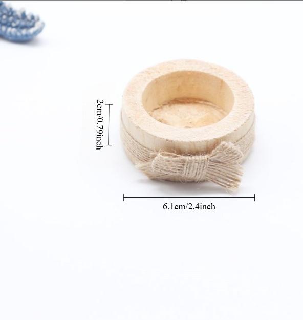 1/3PCS modern minimalist style wood color creative wooden cylindrical candlesticks, floral potted ornaments decorative parts