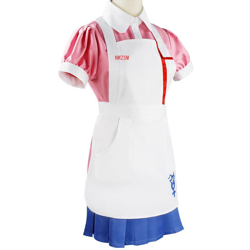 Danganronpa Mikan Tsumiki Costume Cosplay Halloween Carnevale Infermiera Definitiva Costume Divertente Uniforme da Cameriera per Donne
