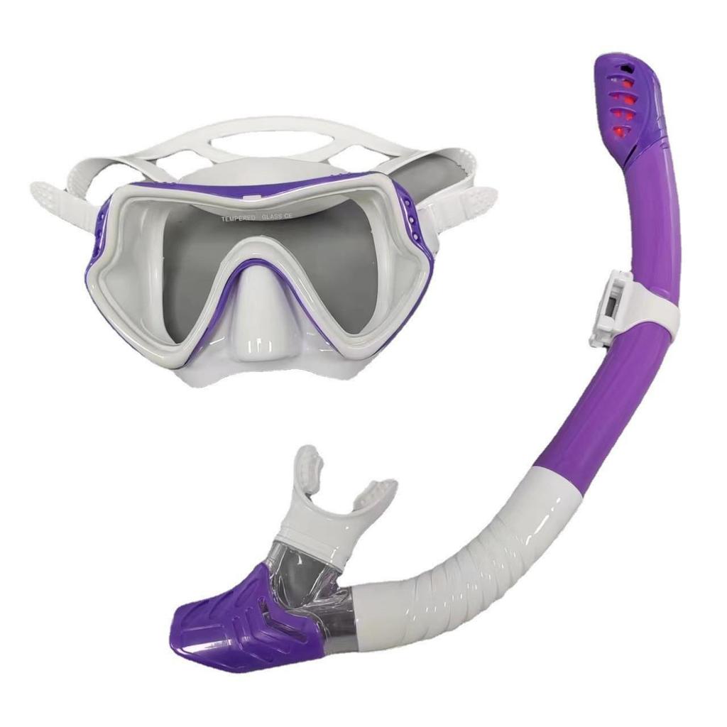 Unisex Large Frame Silicone Diving Mask & Snorkel Set