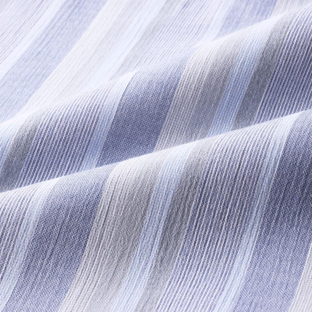 Made In Takashima Chijimi Light [UNITED] Short-sleeved Shirt, Japan, Men's, Button-down, (JP, Alphabet, M, Wisteria)