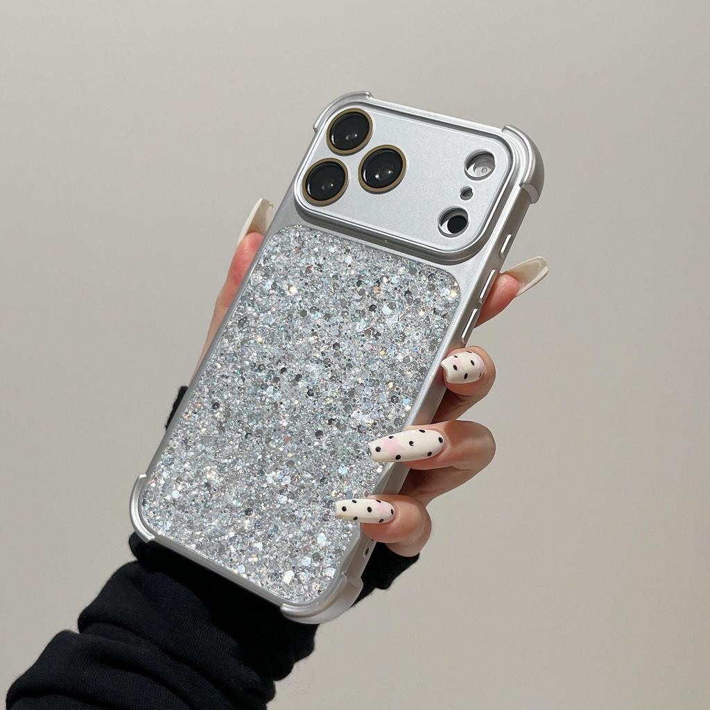 INS Aesthetic Sparkly Sequin Phone Case for iPhone 17/16 Pro Max/15/14