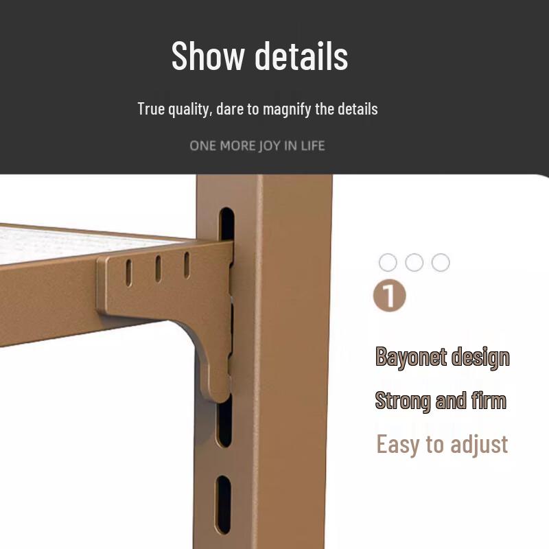 Adjustable 4-Tier Champagne Gold Kitchen Pot Rack