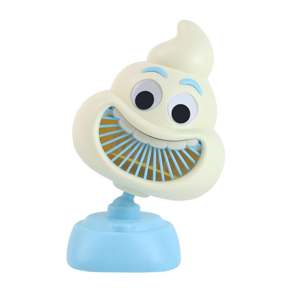 Adjustable Desktop Small Fan 3 Speed Mini Electric Fan Funny Portable Handheld Fan  Home Use белый