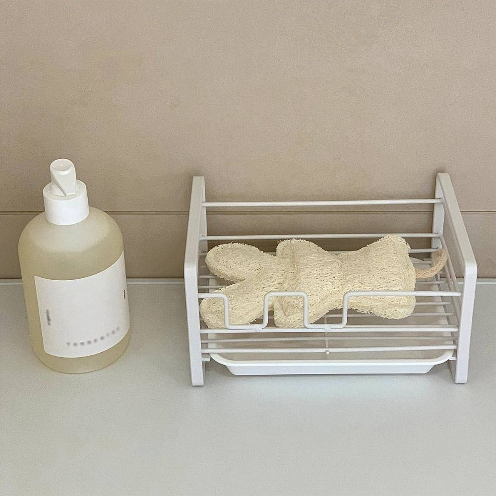 

Stable Sponge Holder Durable Drying Rack Rust-proof Dish Drainer Household чорний