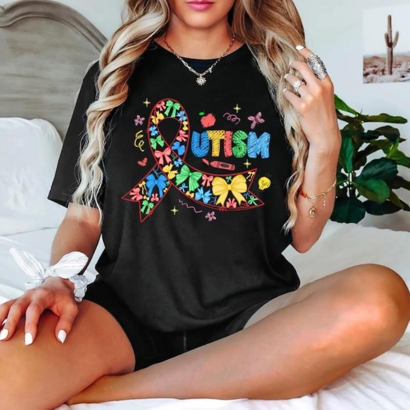 Brushstroke Autism Shirt Autism Awareness Shirt Autism Puzzle Pieces Shirt Autism Support Shirt Gift Comfortable Cotton Tees S