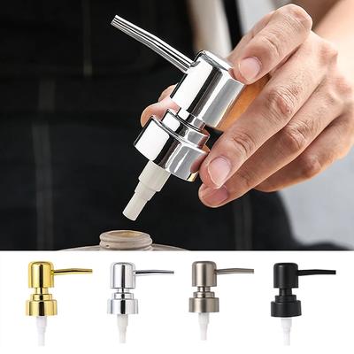1set Soap Pump Liquid Pump Head Lotion Dispenser Head Push Type Round Head 28 Thread Bath Bottle Press Nozzle,ABS Lotion Tube