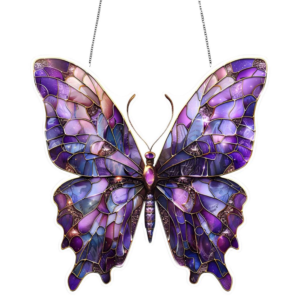 Art Flower Painted Window Decoration Hanging Acrylic Window Decoration Hanging, Creative Lighting Craft Pendant Light Home Decoration Hanging