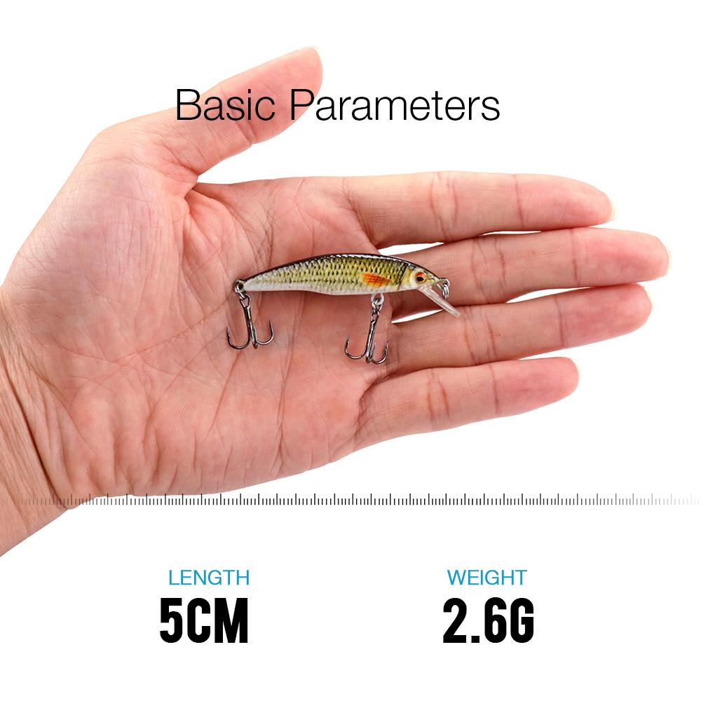 5cm/7cm/9cm Black Minnow Wobblers For Pike Trout Lure Artificial Bait Hard Floating Mini Crankbaits Fishing Lures
